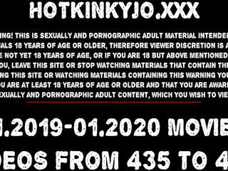 Extreme double anal fisting&comma; huge dildo&comma; prolapse&comma; extreme insertions & speculum movs 435 to 447 november to january 2020 Hotkinkyjo