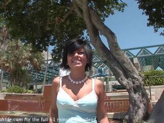 Risky public masturbation superb big boobed model