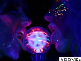 Black Light Rainy Night With Abigal Mac & Ava Addams