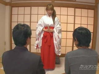 Japanese Temple Nun Threesome Yui Misaki, adult movie 34