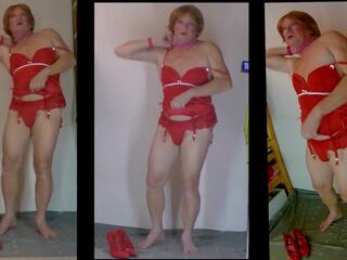 I love cross dress as a young lady in red 66