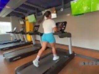 Fitness model with a big ass cums shortly thereafter meeting a new lover at the gym -amateur couple- nysdel