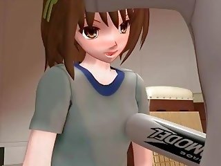 Hentai hentai student fucked with a baseball bat