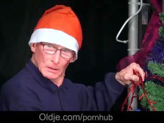 Christmas gangbang 8 old dicks hard fucking young busty Julie Skyhigh