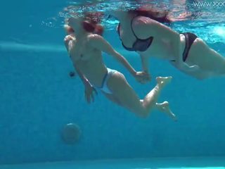 Jessica and Lindsay Naked Swimming in the Pool: HD dirty clip bc
