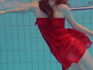 Slutty Mermaid Swims in the Pool Wet and libidinous Libuse