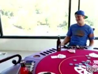 Pervs Wins A Brunette Hotties Pussy In Poker Match