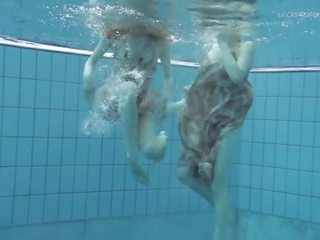 Two great Hairy Beauties Underwater