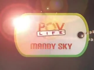 POVLife inviting Small tits teen Mandy Sky POV blowjob hardcore x rated film