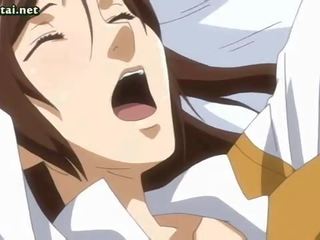 Busty anime sweety gets fingered